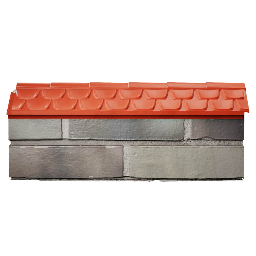 Парапет Zking Эльбрус Красный с посадкой на 0.5 кирпича (130мм) в Кургане фото