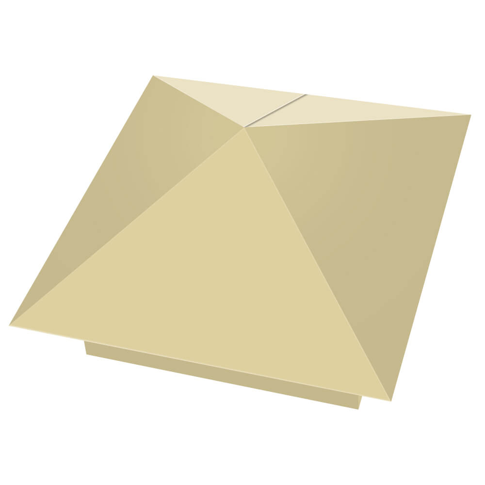 Колпак металлический 400х400мм RAL1014 Бежевый заборный Курган фото