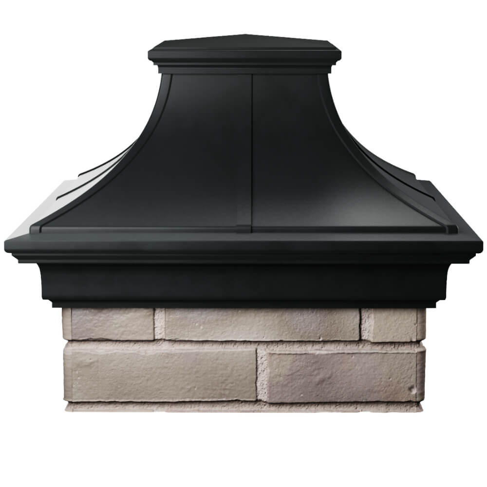 Колпак Zking Монблан Премиум Черный на столб 1.5х1.5 кирпича (385х385мм) Курган фото