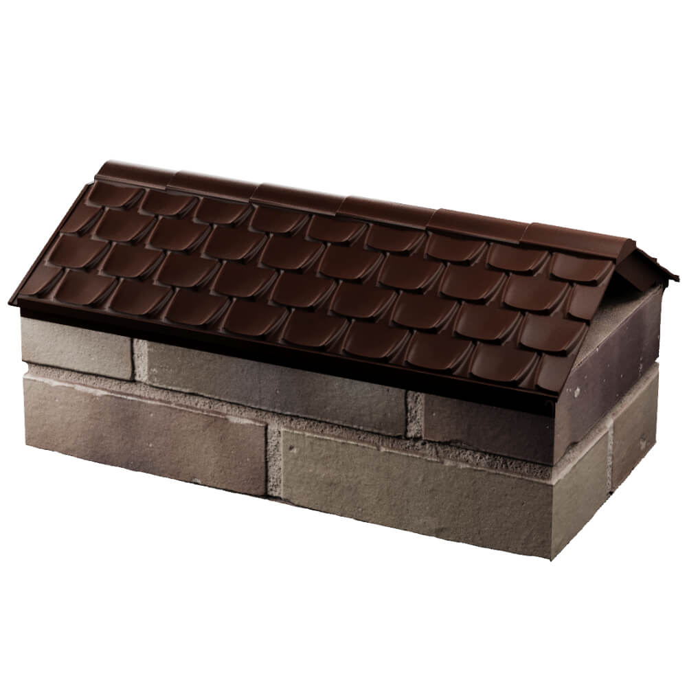 Парапет Zking Эльбрус Коричневый с посадкой на 1 кирпич (255мм) в Кургане фото