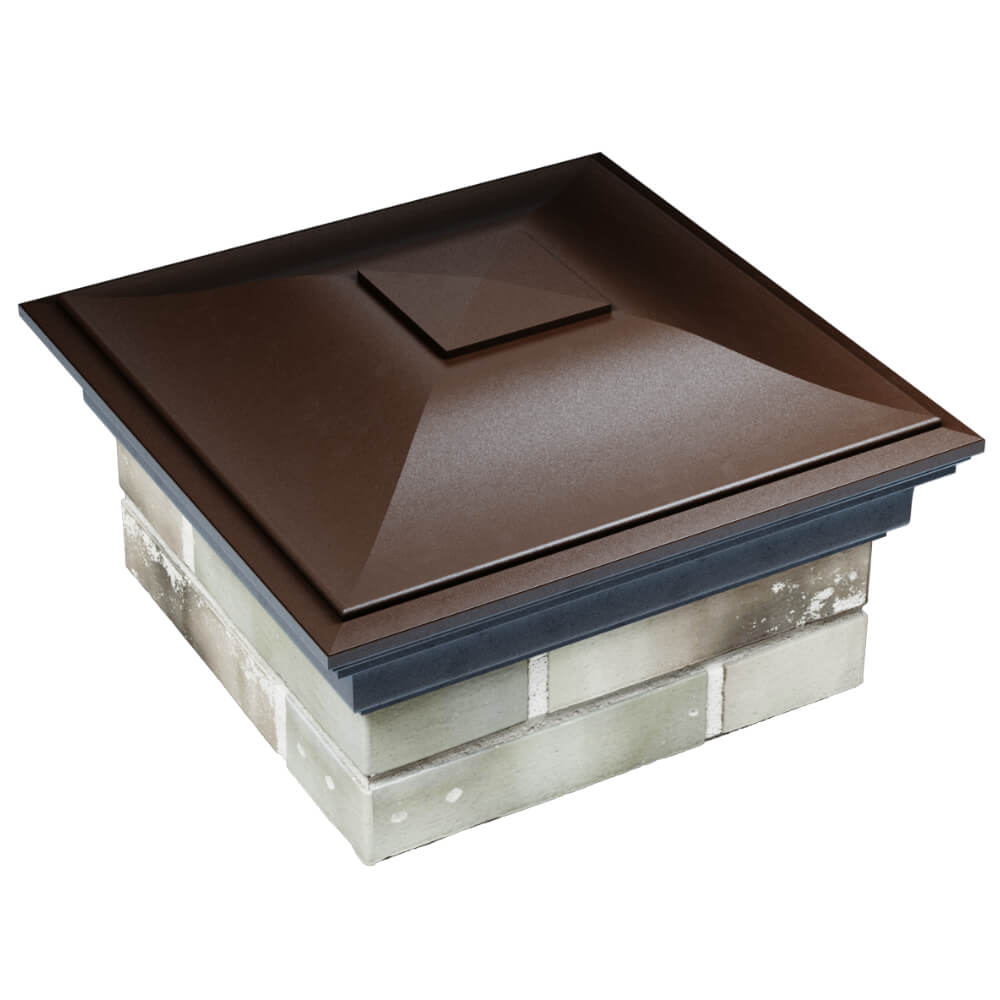 Колпак Zking Монблан Коричневый на столб 1.5х1.5 кирпича (385х385мм) в Кургане фото