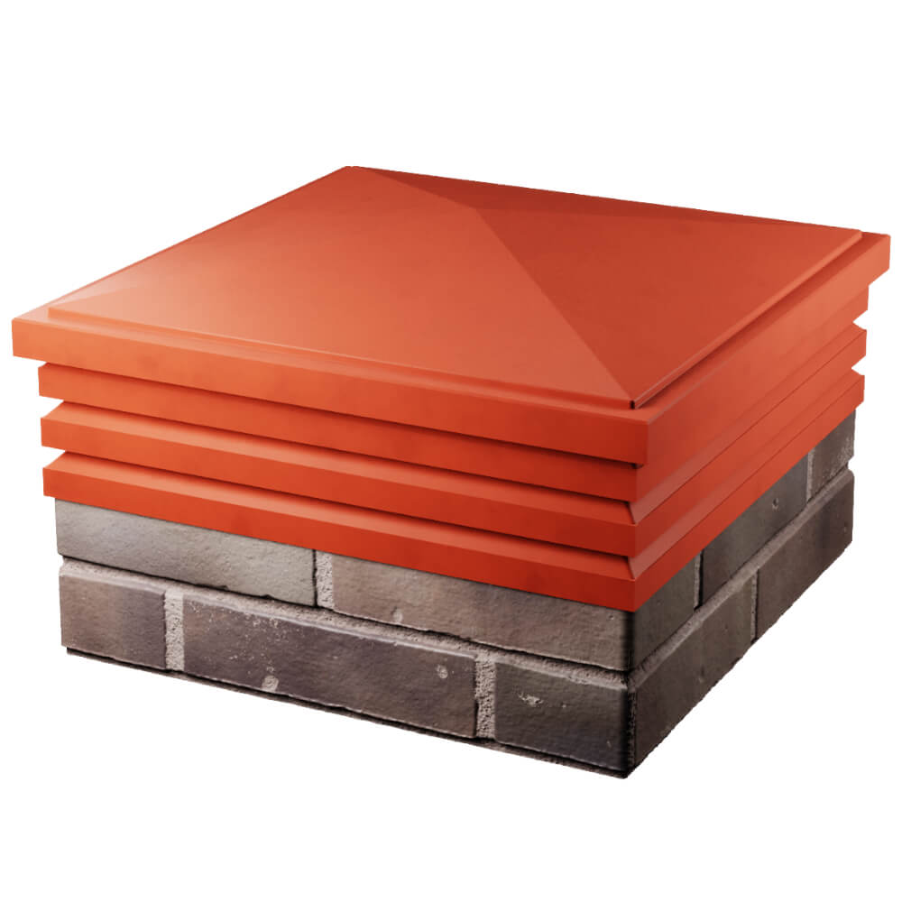 Колпак Zking Бона ХайТек Красный на столб 2х2 кирпича (513х513мм) в Кургане фото