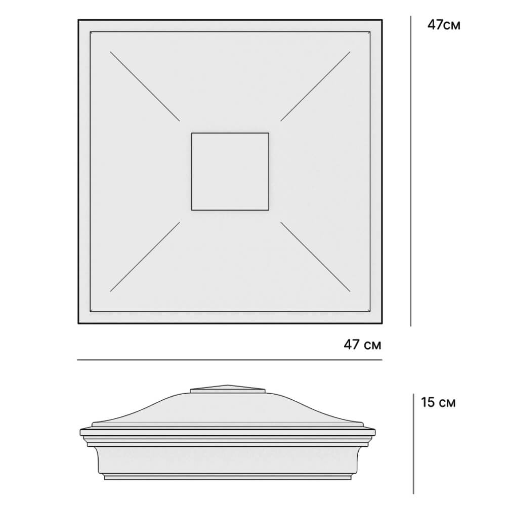Колпак Zking Монблан Коричневый на столб 1.5х1.5 кирпича (385х385мм) в Кургане фото