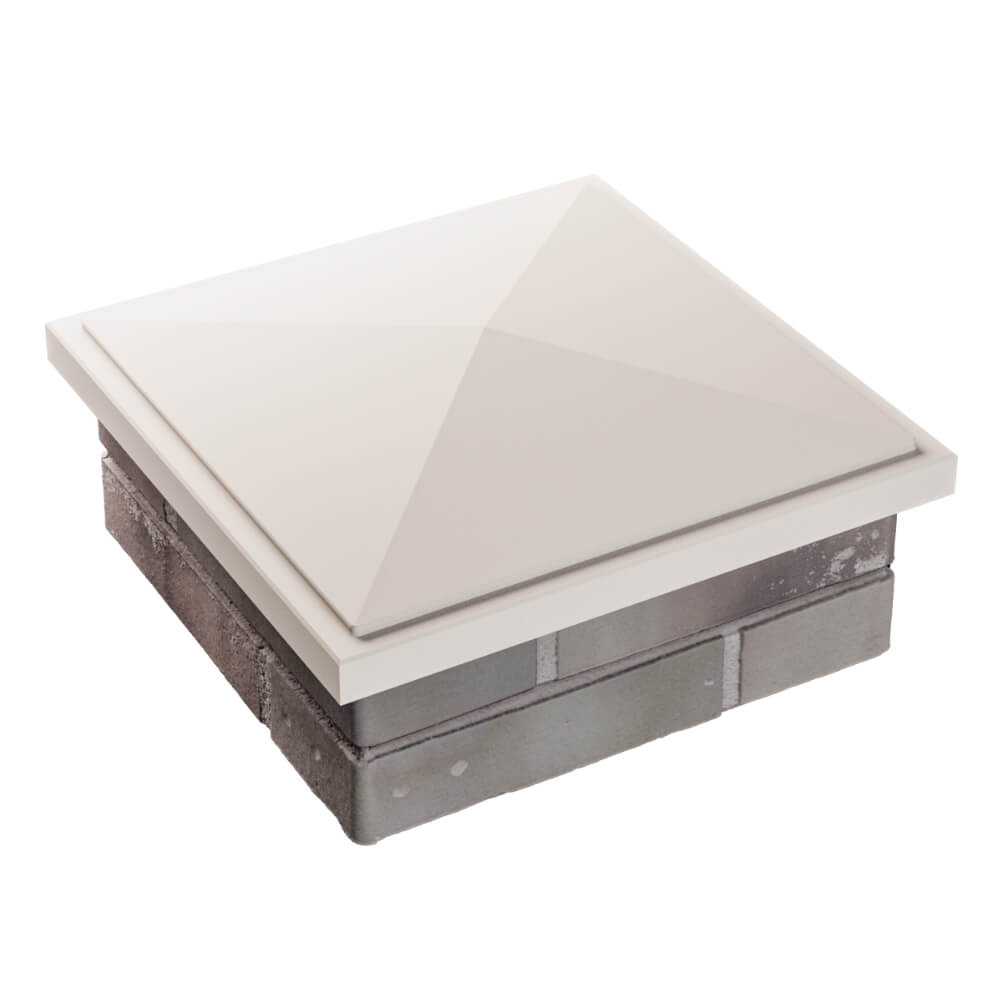 Колпак Zking БонаМоно Бежевый на столб 1.5х1.5 кирпича (385х385, 400х400мм) в Кургане фото