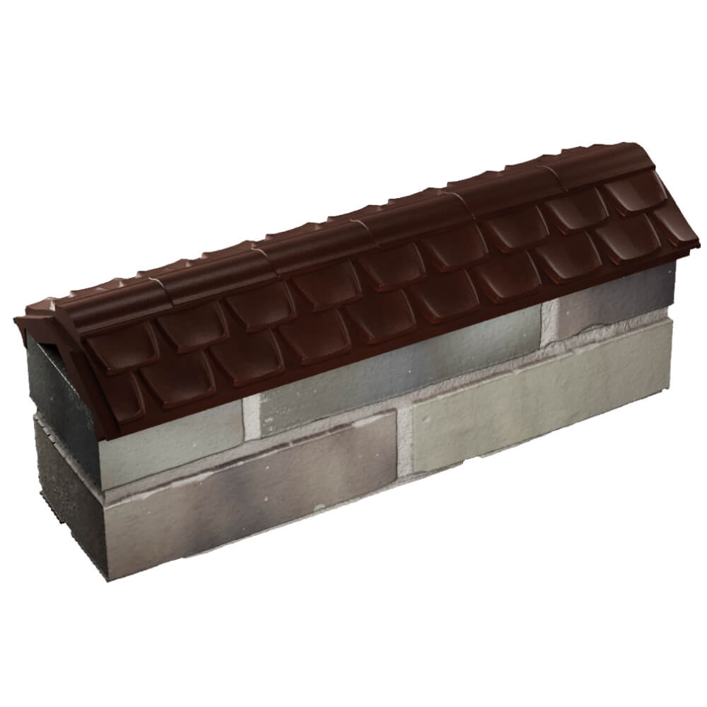 Парапет Zking Эльбрус Коричневый с посадкой на 0.5 кирпича (130мм) в Кургане фото