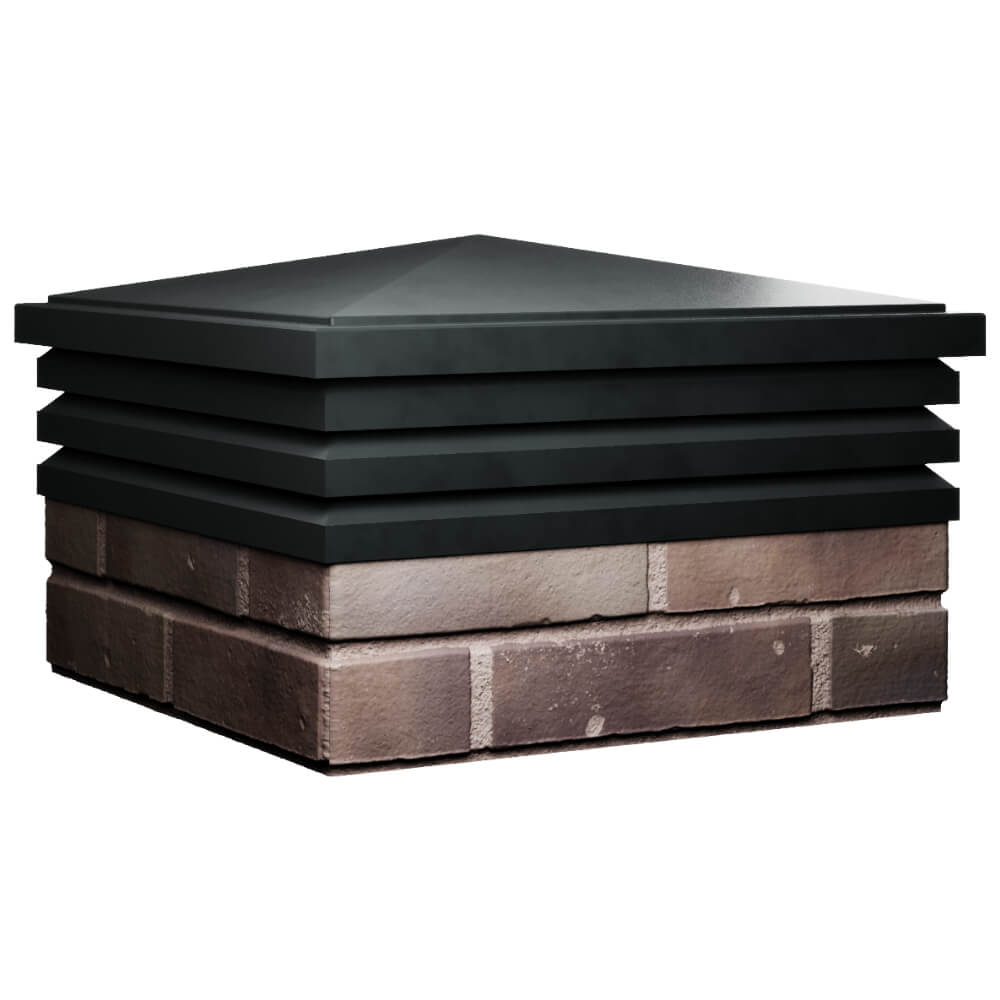 Колпак Zking Бона ХайТек Черный на столб 2х2 кирпича (513х513мм) в Кургане фото