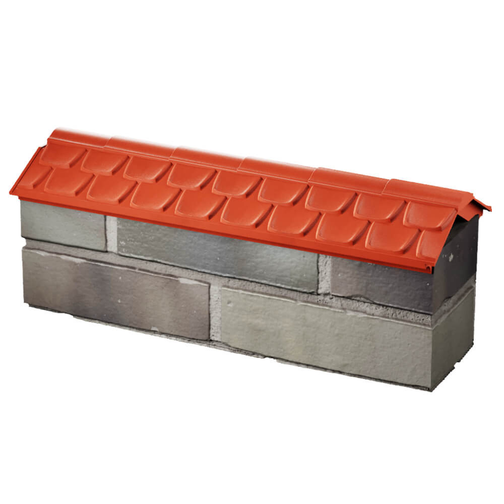 Парапет Zking Эльбрус Красный с посадкой на 0.5 кирпича (130мм) в Кургане фото