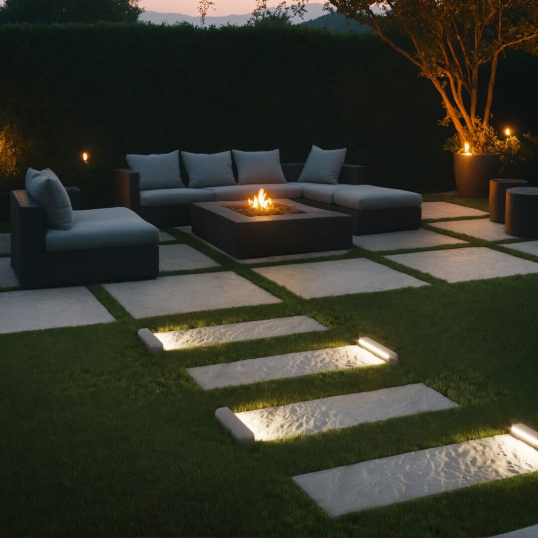 LED Светильник для шаговой плиты STONE Светлая Галька 330х75х98мм в Кургане фото