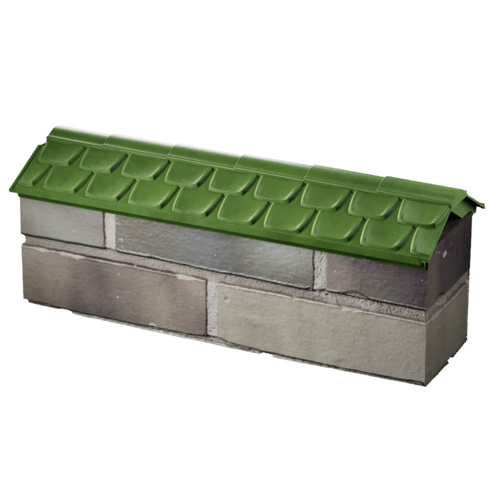 Парапет Zking Эльбрус Зеленый с посадкой на 0.5 кирпича (130мм) в Кургане фото