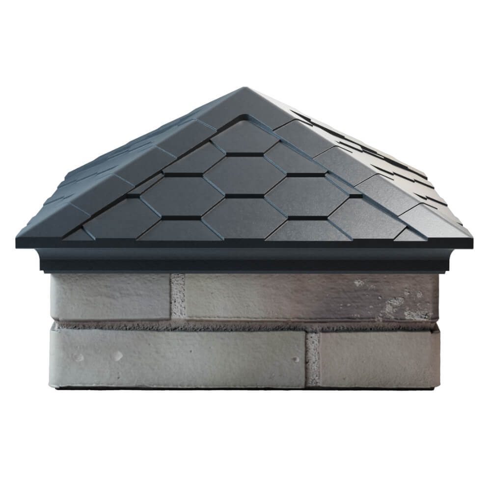 Колпак Zking Эверест Серый на столб 1.5х1.5 кирпича (390х390мм) Курган фото