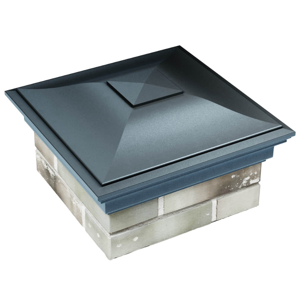 Колпак Zking Монблан Серый на столб 1.5х1.5 кирпича (385х385мм) в Кургане фото