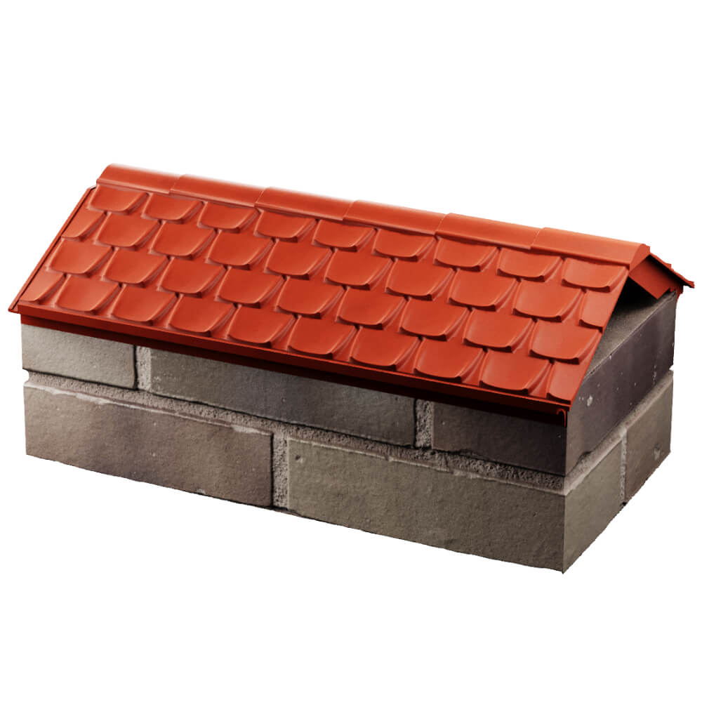 Парапет Zking Эльбрус Красный с посадкой на 1 кирпич (255мм) в Кургане фото