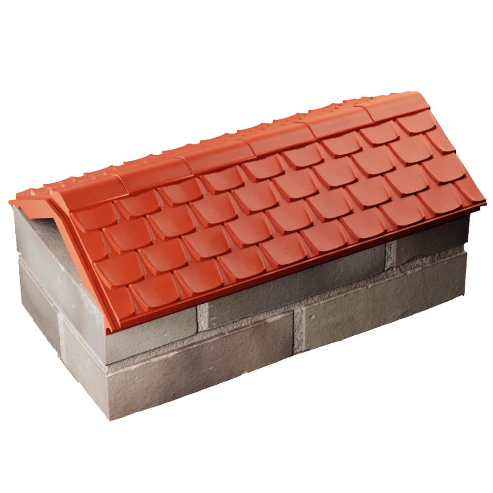 Парапет Zking Эльбрус Красный с посадкой на 1 кирпич (255мм) в Кургане фото