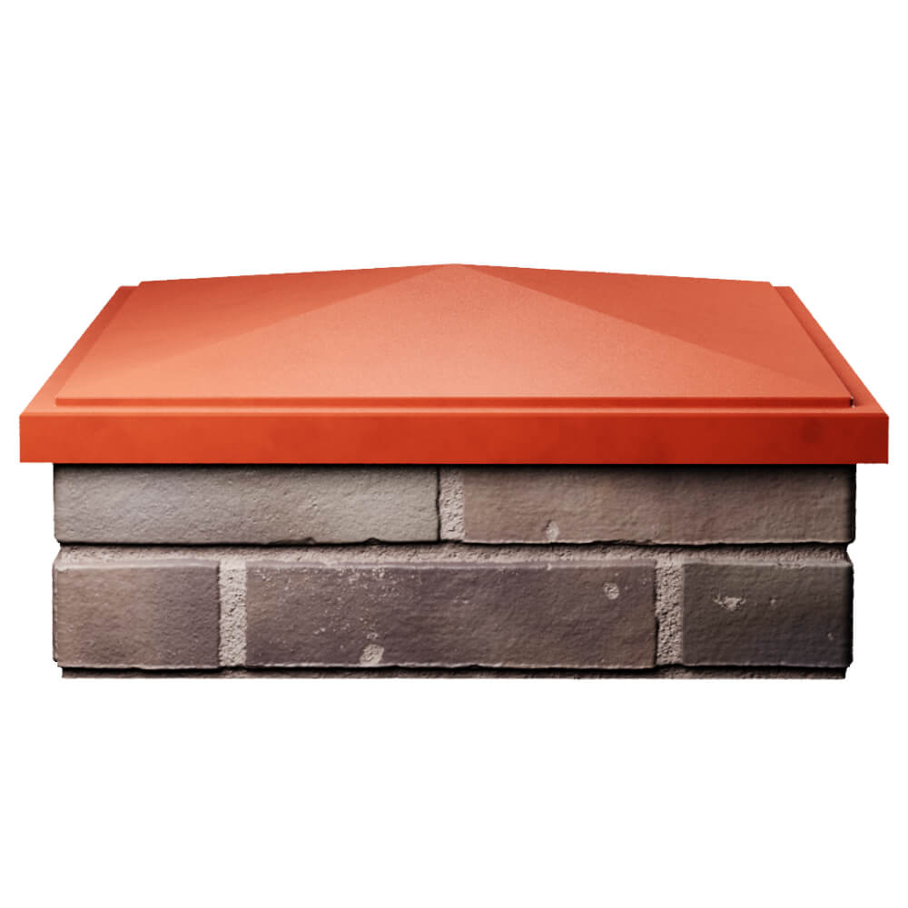 Колпак Zking БонаМоно Красный на столб 2х2 кирпича (515х515, 530х530мм) Курган фото