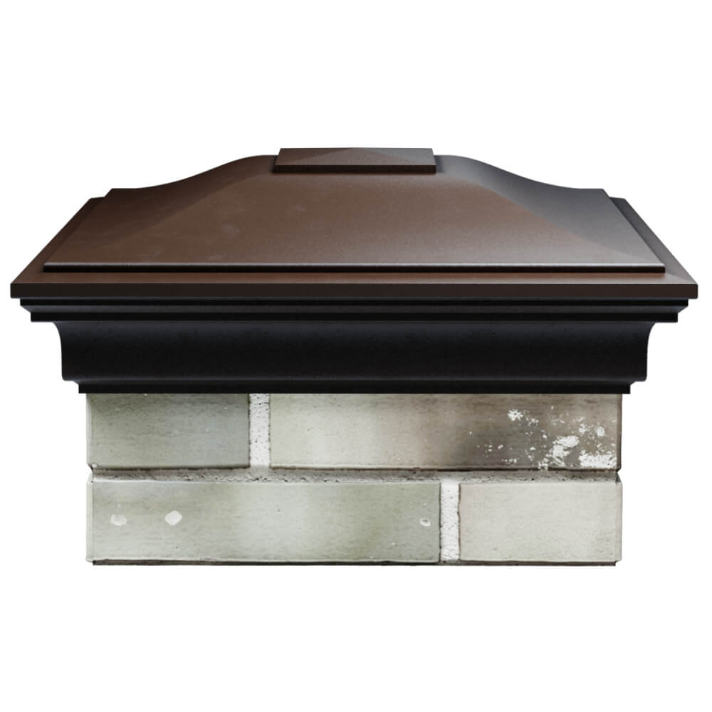 Колпак Zking Монблан Коричневый на столб 1.5х1.5 кирпича (385х385мм) Курган фото