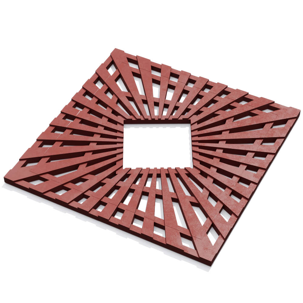 Приствольная решетка для дерева ZKING ATMOSPHERE 1.2х1.2м Красная в Кургане фото