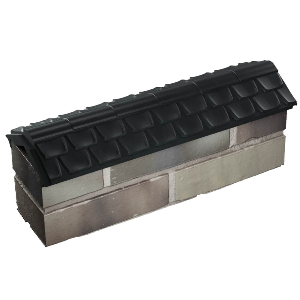 Парапет Zking Эльбрус Черный с посадкой на 0.5 кирпича (130мм) в Кургане фото