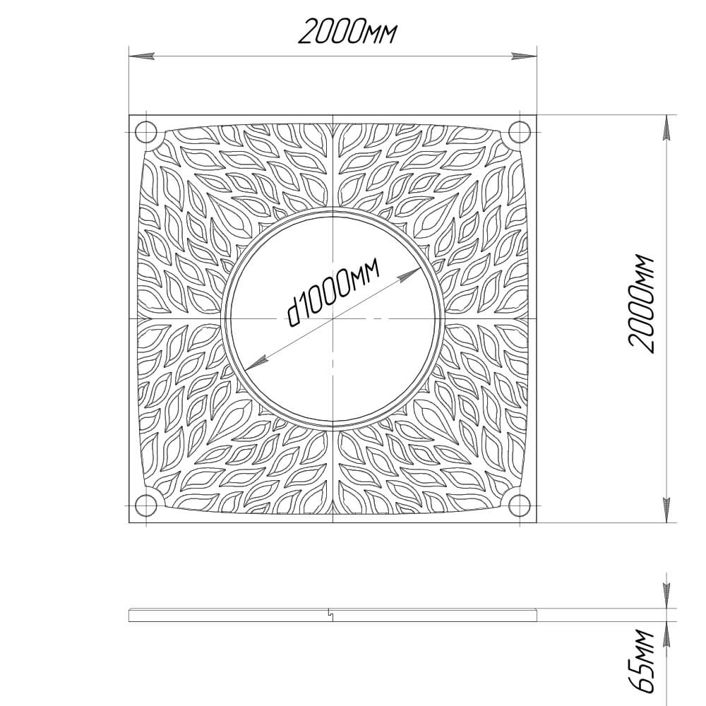Приствольная решетка для дерева ZKING CRUST 2х2м Черная в Кургане фото