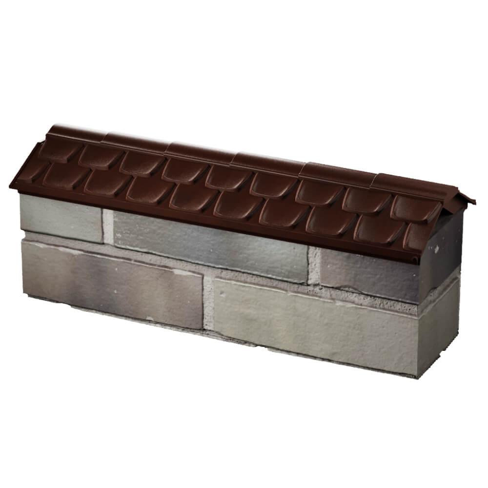 Парапет Zking Эльбрус Коричневый с посадкой на 0.5 кирпича (130мм) в Кургане фото