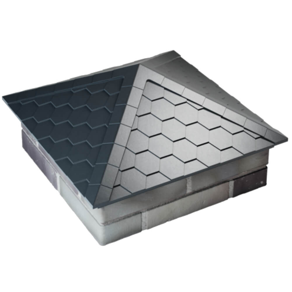 Колпак Zking Эверест Серый на столб 2х2 кирпича (535х535мм) Курган фото