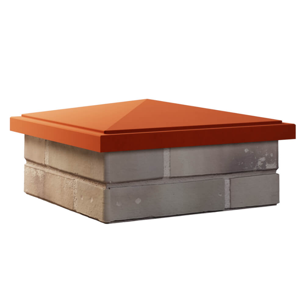 Колпак Zking БонаМоно Красный на столб 1.5х1.5 кирпича (385х385, 400х400мм) в Кургане фото