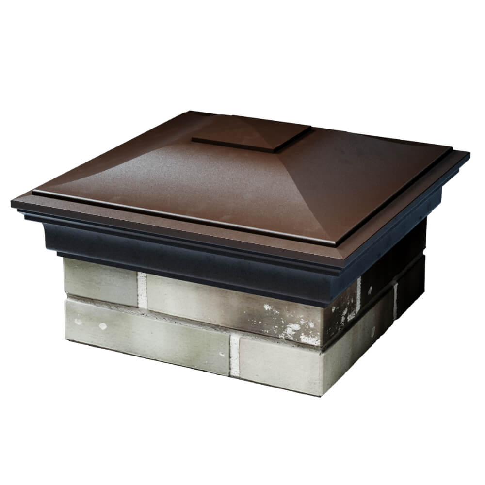 Колпак Zking Монблан Коричневый на столб 1.5х1.5 кирпича (385х385мм) в Кургане фото