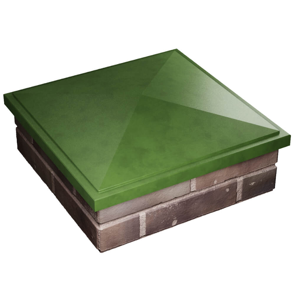 Колпак Zking БонаМоно Зеленый на столб 2х2 кирпича (515х515, 530х530мм) в Кургане фото