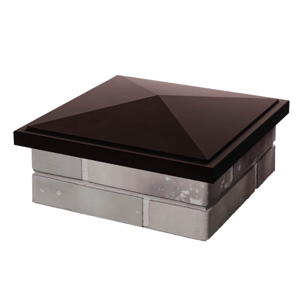 Колпак Zking БонаМоно Коричневый на столб 1.5х1.5 кирпича (385х385, 400х400мм) в Кургане фото