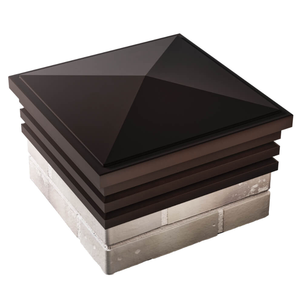 Колпак Zking Бона ХайТек Коричневый на столб 1.5х1.5 кирпича (385х385мм) в Кургане фото