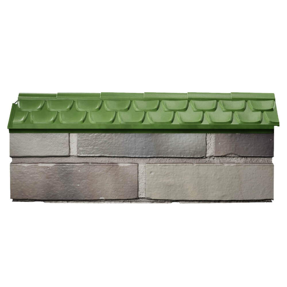 Парапет Zking Эльбрус Зеленый с посадкой на 0.5 кирпича (130мм) в Кургане фото