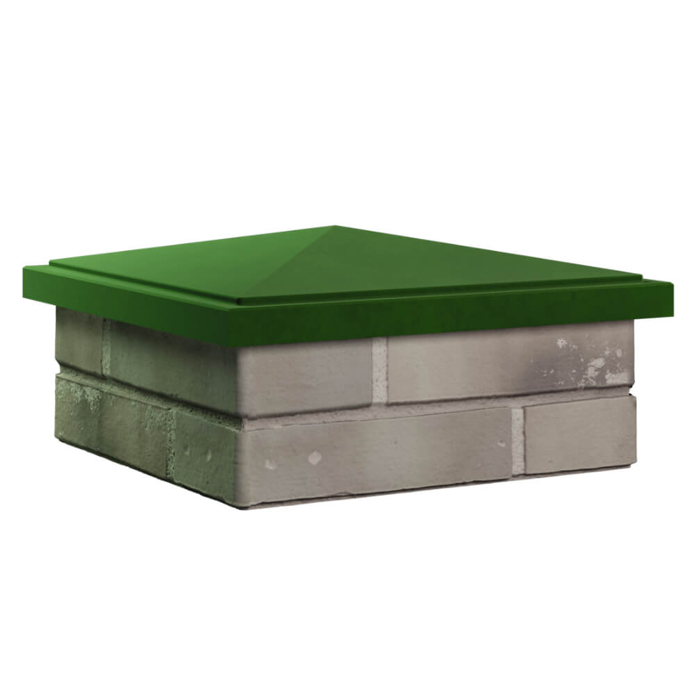 Колпак Zking БонаМоно Зеленый на столб 1.5х1.5 кирпича (385х385, 400х400мм) в Кургане фото