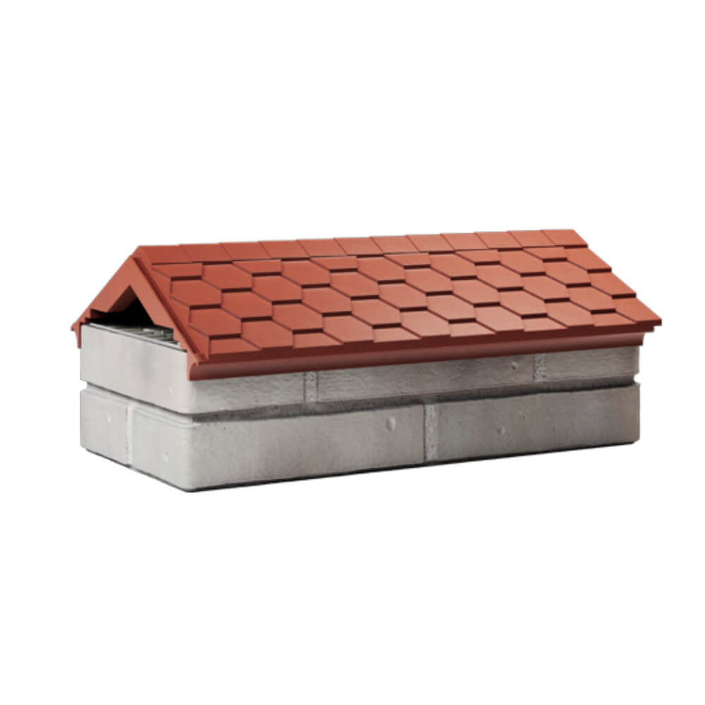 Парапет Zking Эверест Красный с посадкой на 1 кирпич (200/225/255мм) Курган фото