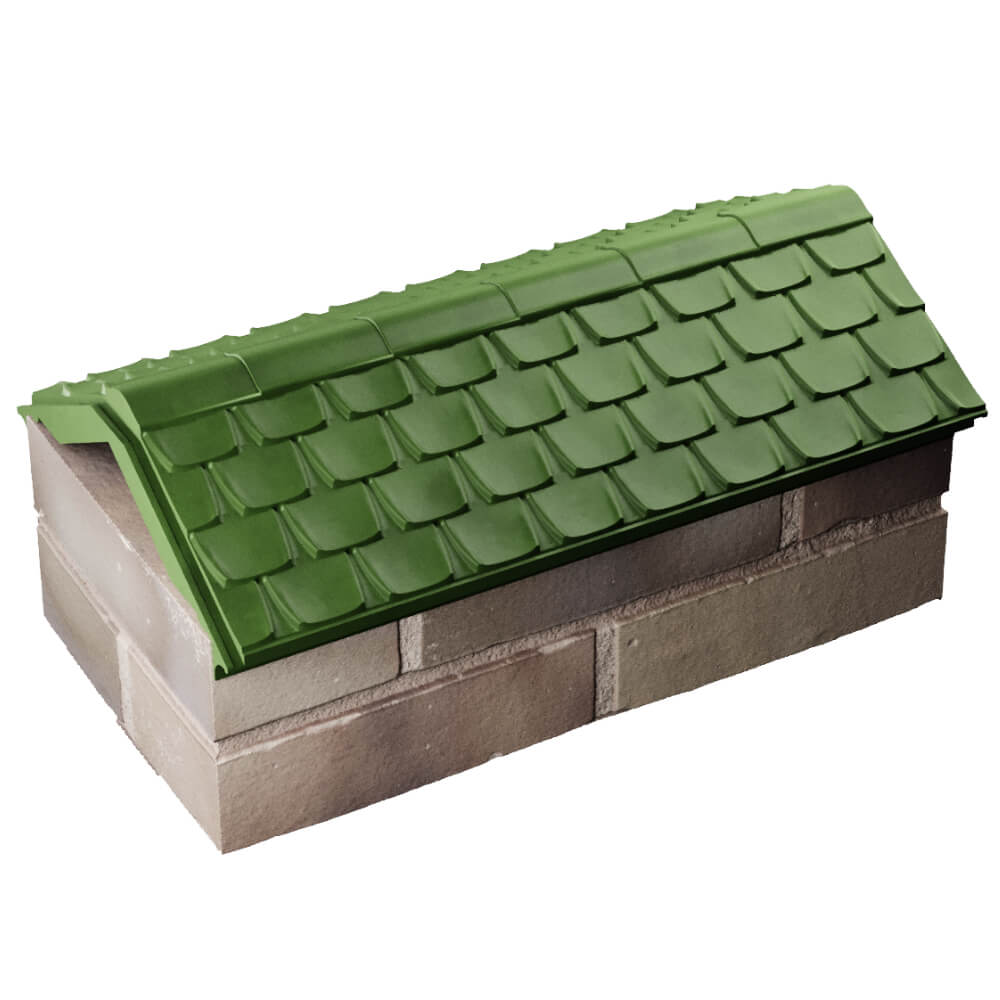 Парапет Zking Эльбрус Зеленый с посадкой на 1 кирпич (255мм) в Кургане фото