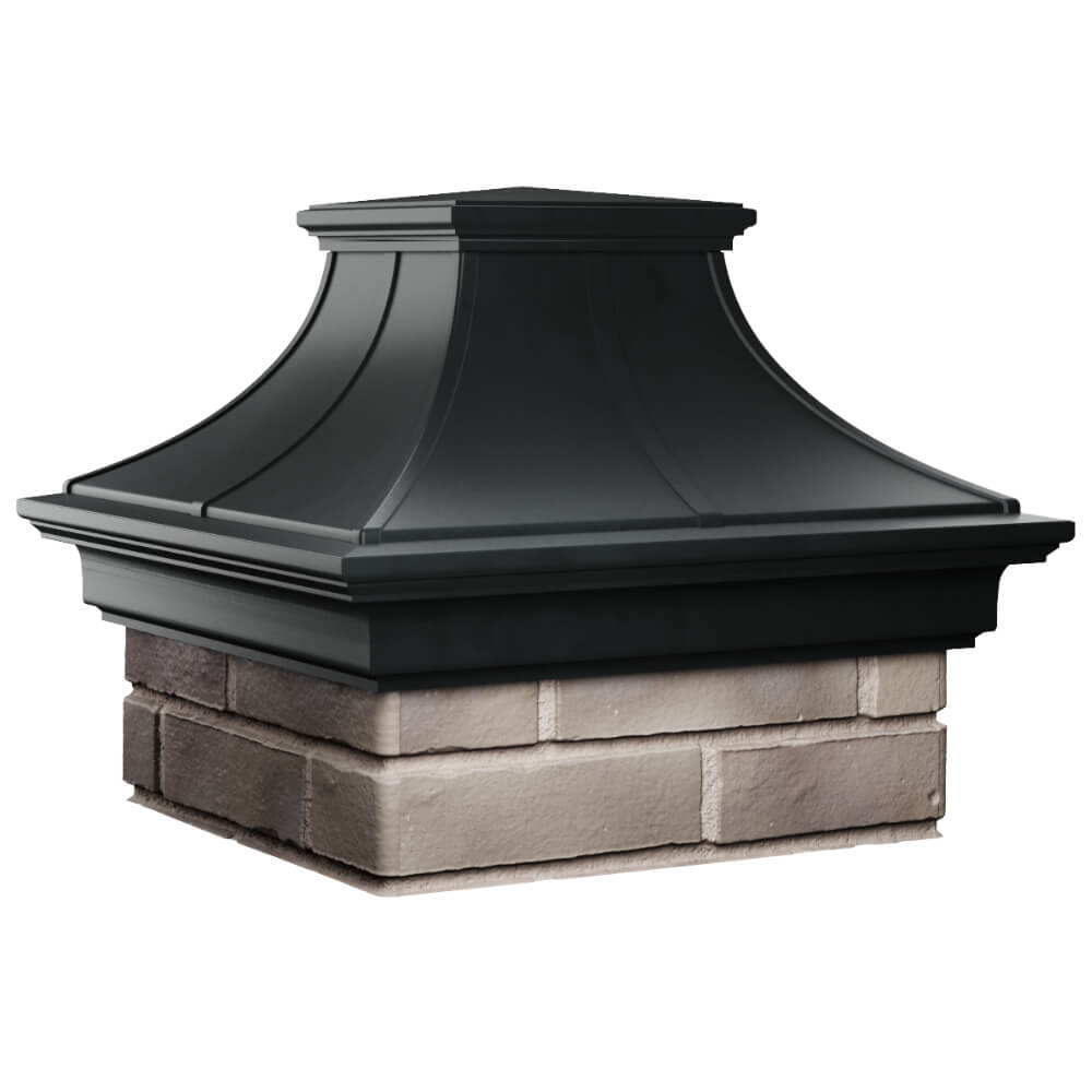 Колпак Zking Монблан Премиум Черный на столб 1.5х1.5 кирпича (385х385мм) в Кургане фото