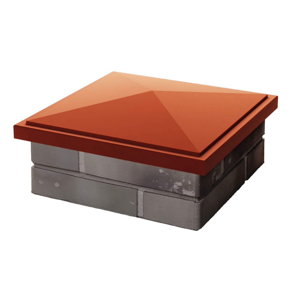 Колпак Zking БонаМоно Красный на столб 1.5х1.5 кирпича (385х385, 400х400мм) в Кургане фото