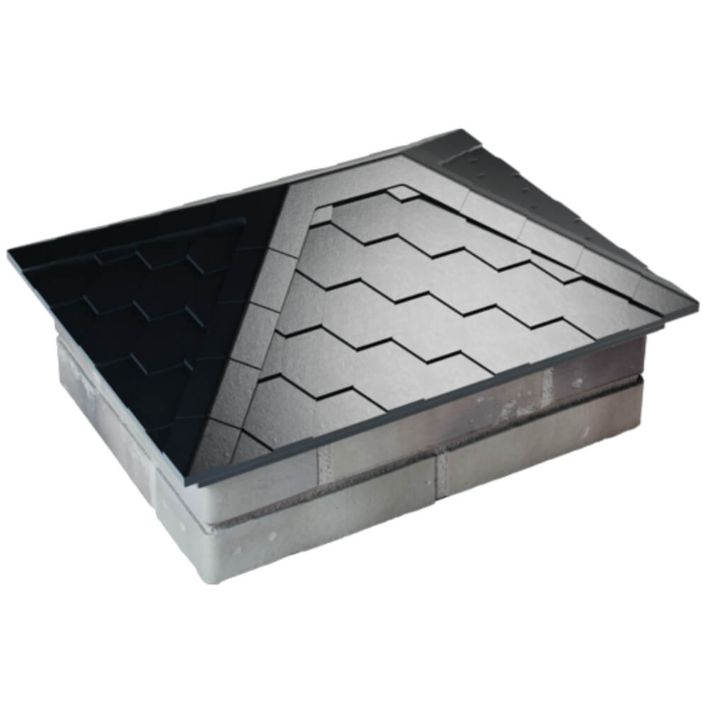 Колпак Zking Эверест Черный на столб 2х1.5 кирпича (520х390мм) Курган фото