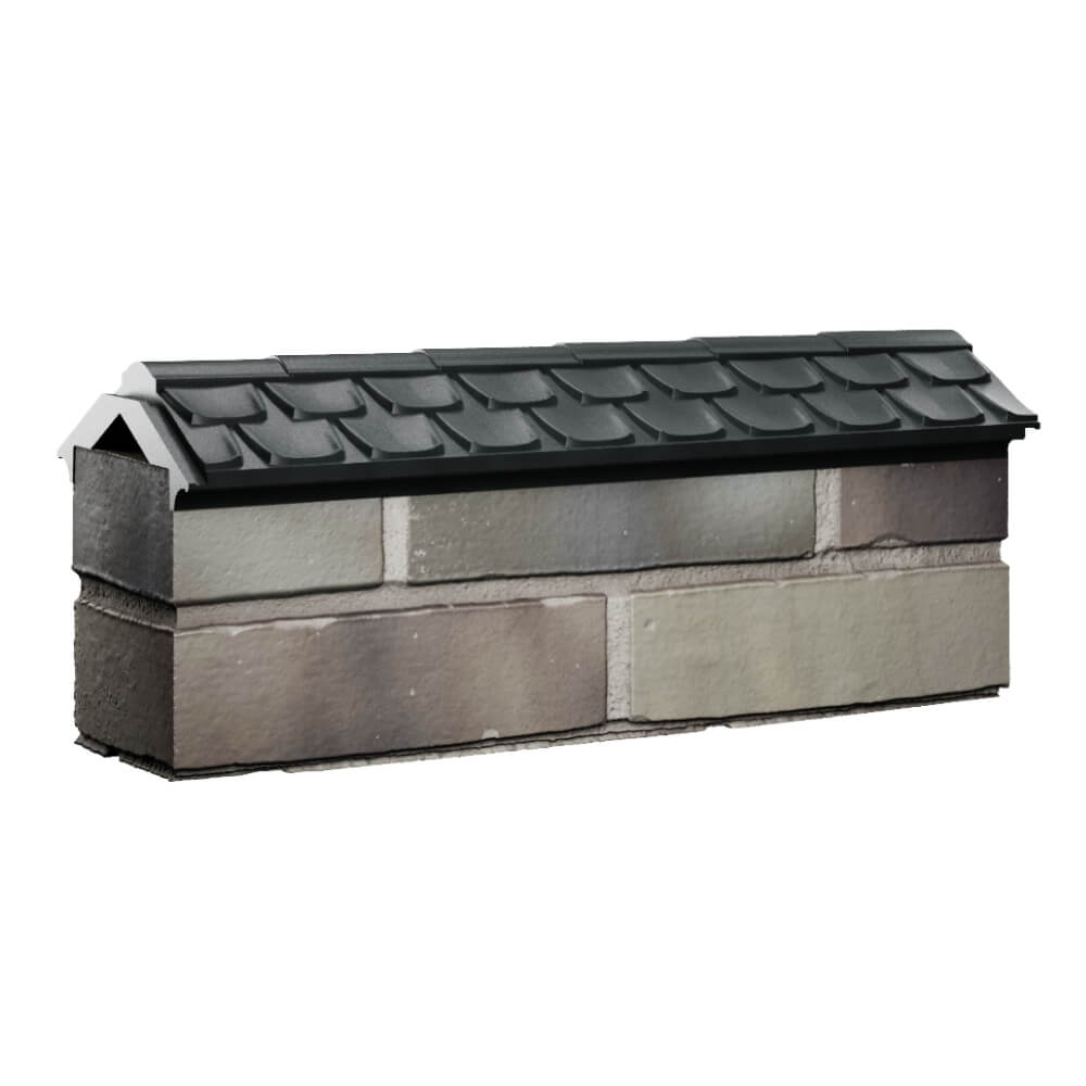 Парапет Zking Эльбрус Черный с посадкой на 0.5 кирпича (130мм) Курган фото