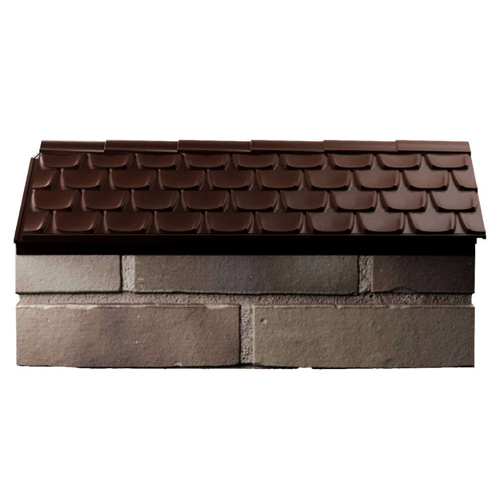 Парапет Zking Эльбрус Коричневый с посадкой на 1 кирпич (255мм) в Кургане фото