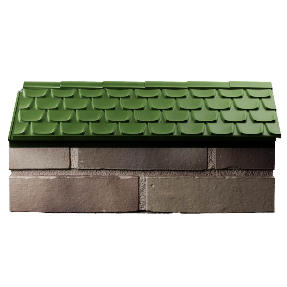 Парапет Zking Эльбрус Зеленый с посадкой на 1 кирпич (255мм) в Кургане фото