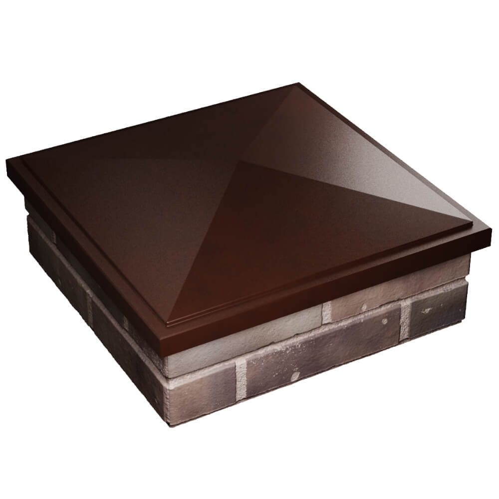 Колпак Zking БонаМоно Коричневый на столб 2х2 кирпича (515х515, 530х530мм) в Кургане фото