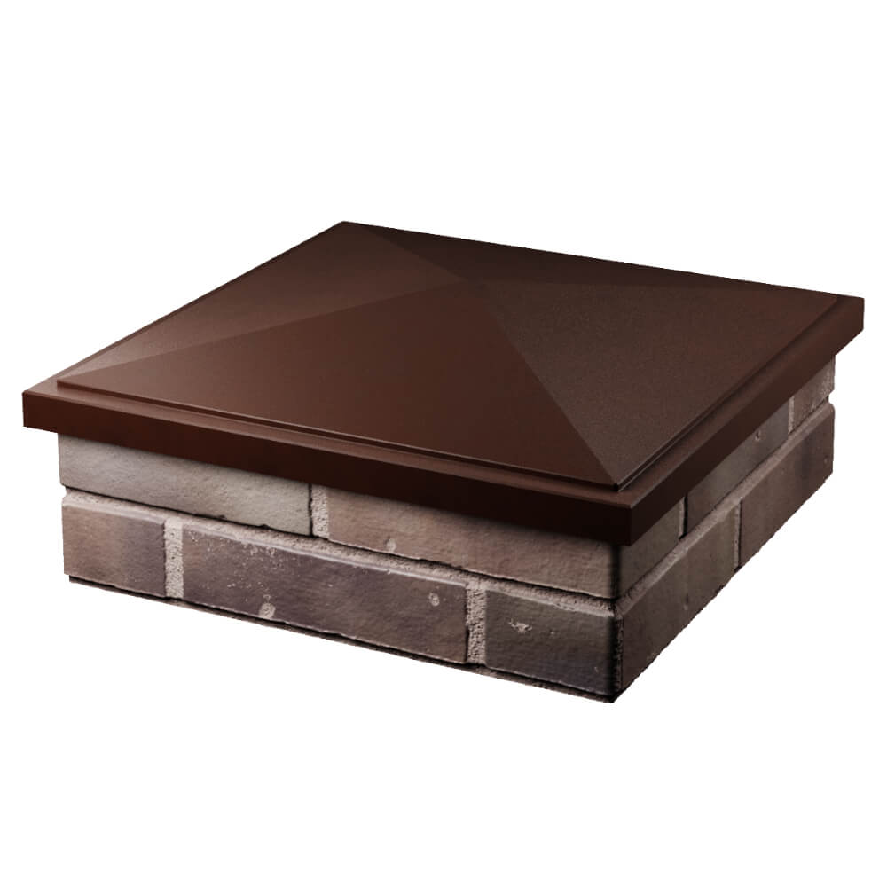 Колпак Zking БонаМоно Коричневый на столб 2х2 кирпича (515х515, 530х530мм) в Кургане фото