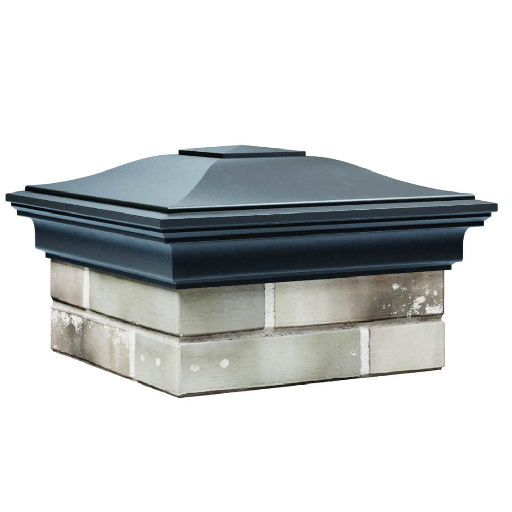 Колпак Zking Монблан Серый на столб 1.5х1.5 кирпича (385х385мм) в Кургане фото