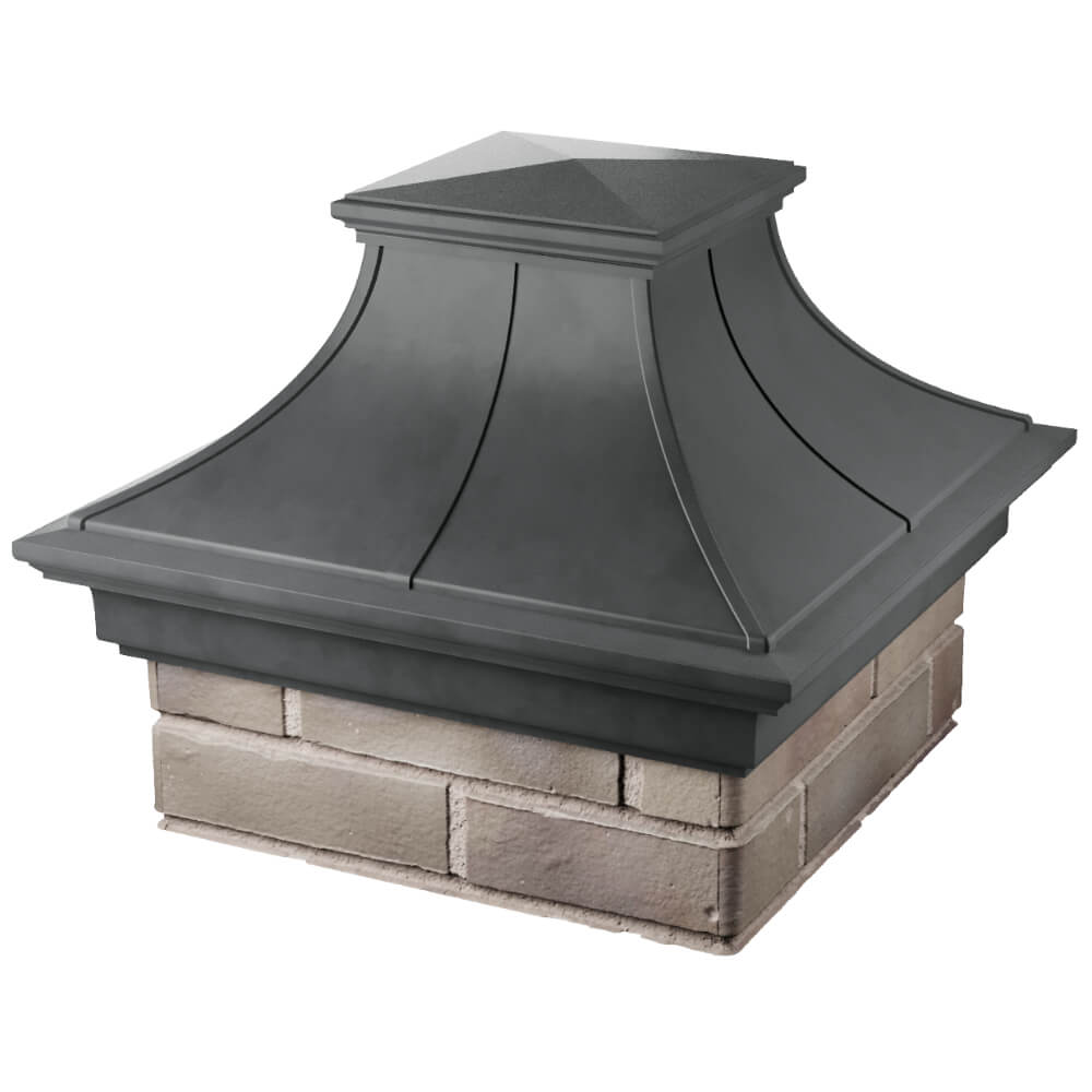 Колпак Zking Монблан Премиум Серый на столб 1.5х1.5 кирпича (385х385мм) в Кургане фото