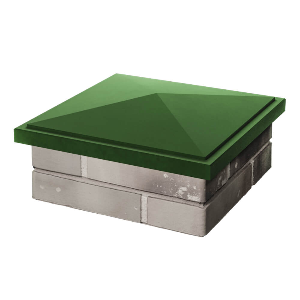 Колпак Zking БонаМоно Зеленый на столб 1.5х1.5 кирпича (385х385, 400х400мм) в Кургане фото