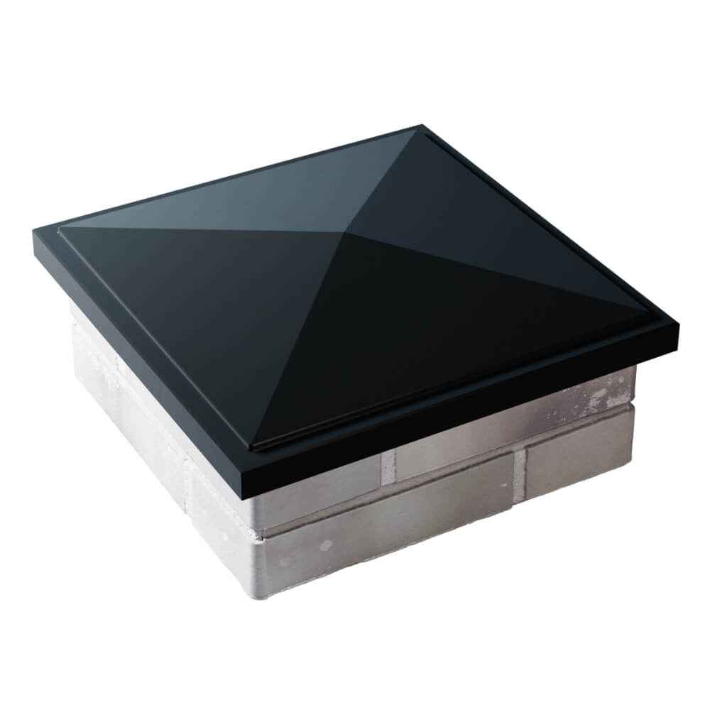 Колпак Zking БонаМоно Черный на столб 1.5х1.5 кирпича (385х385, 400х400мм) в Кургане фото