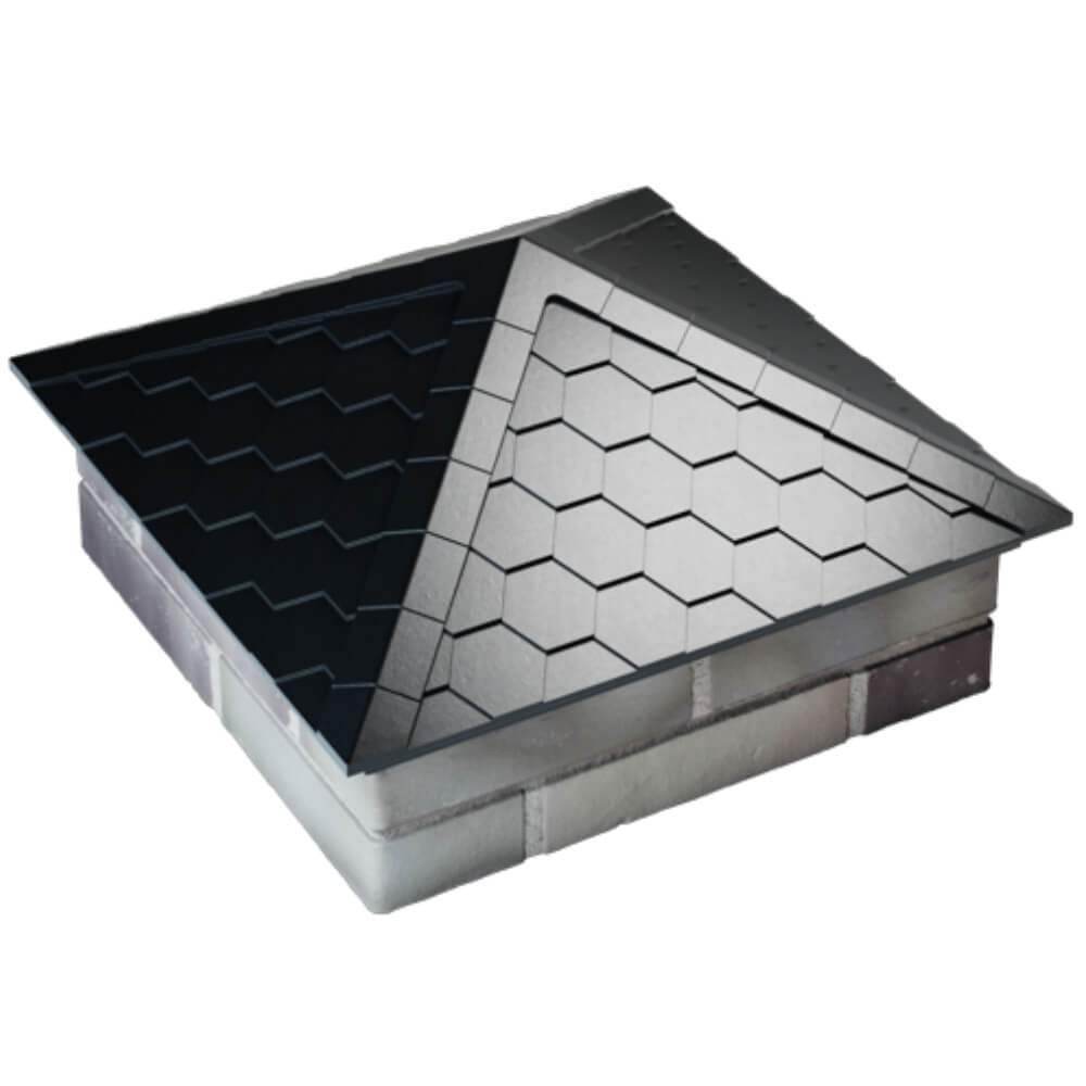 Колпак Zking Эверест Черный на столб 2х2 кирпича (535х535мм) Курган фото