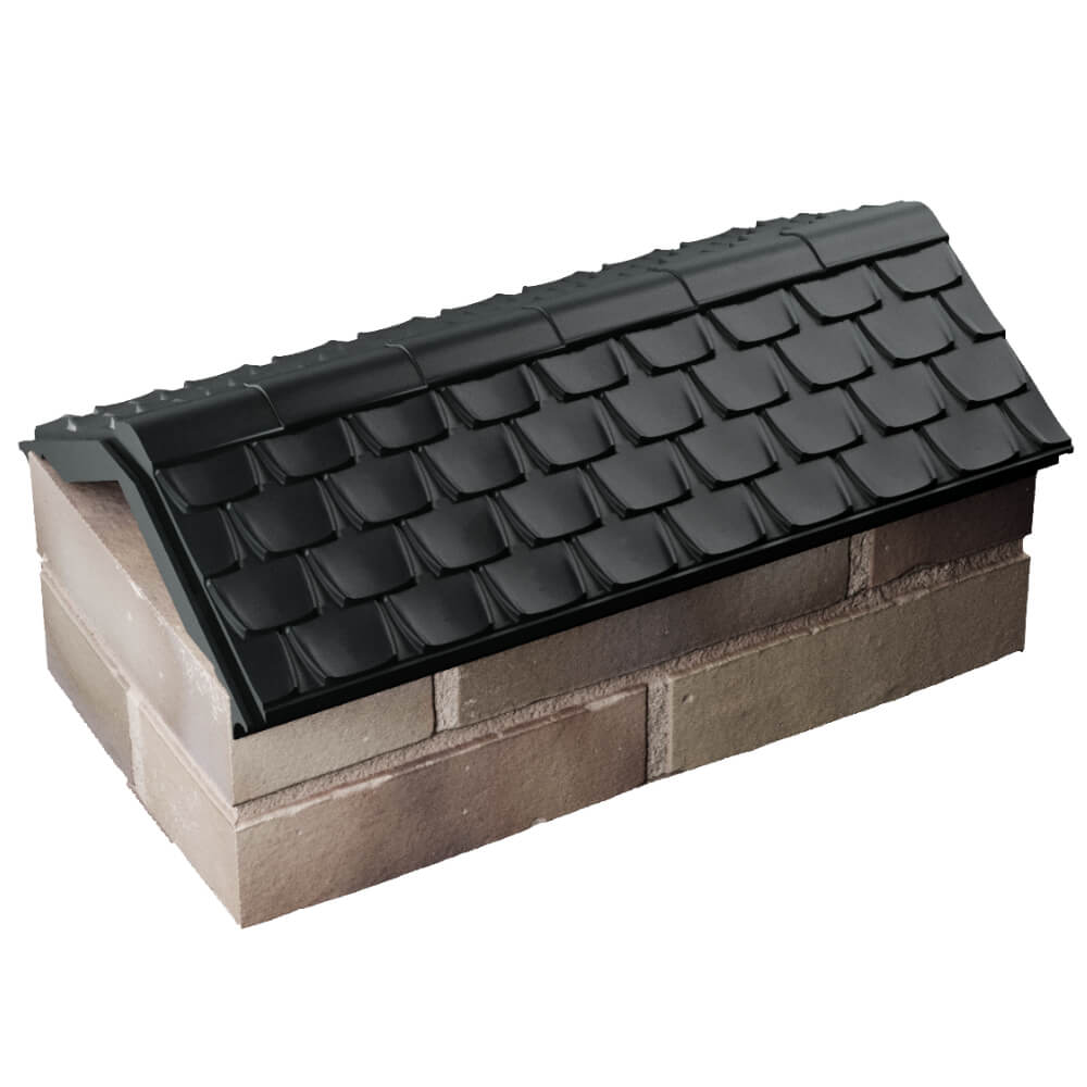 Парапет Zking Эльбрус Черный с посадкой на 1 кирпич (255мм) в Кургане фото