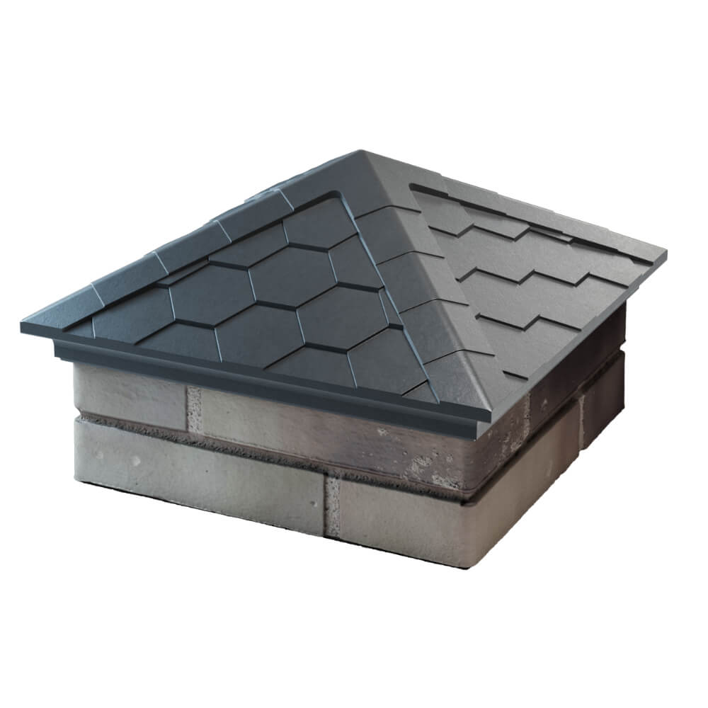 Колпак Zking Эверест Серый на столб 1.5х1.5 кирпича (390х390мм) в Кургане фото