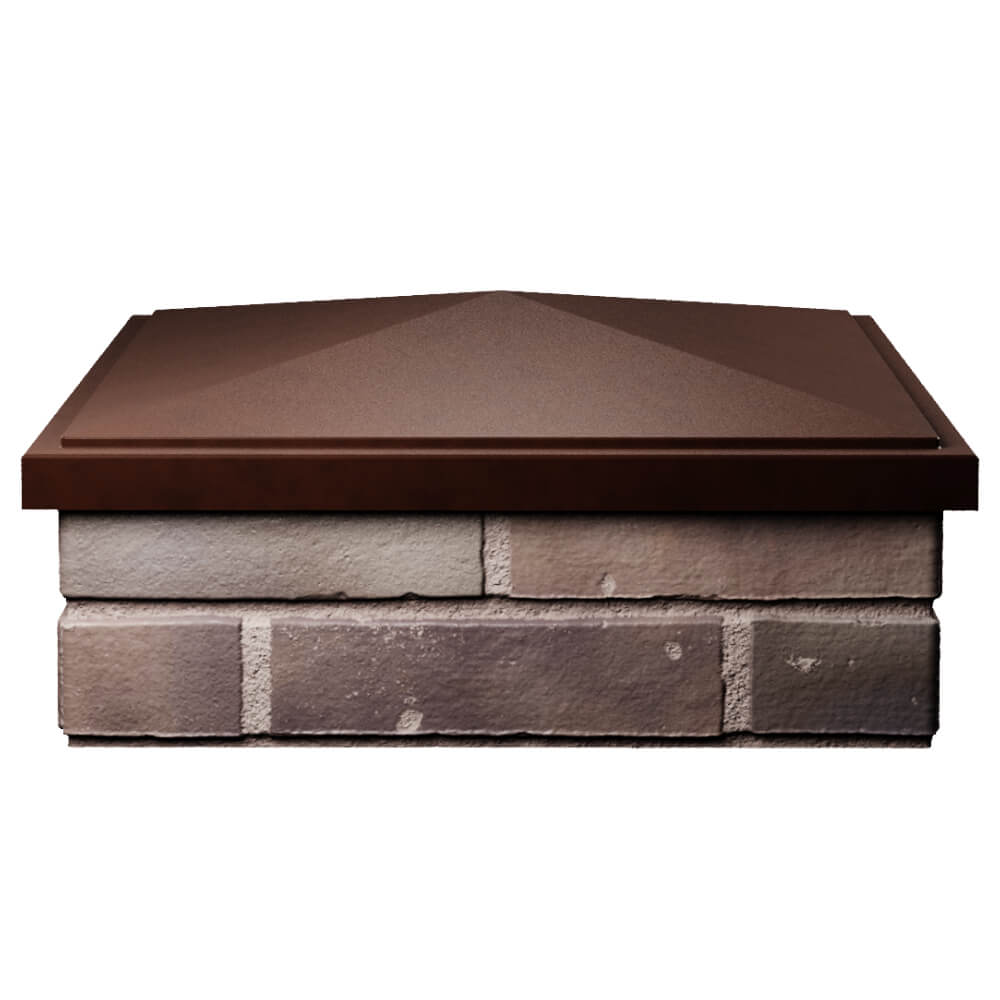 Колпак Zking БонаМоно Коричневый на столб 2х2 кирпича (515х515, 530х530мм) Курган фото