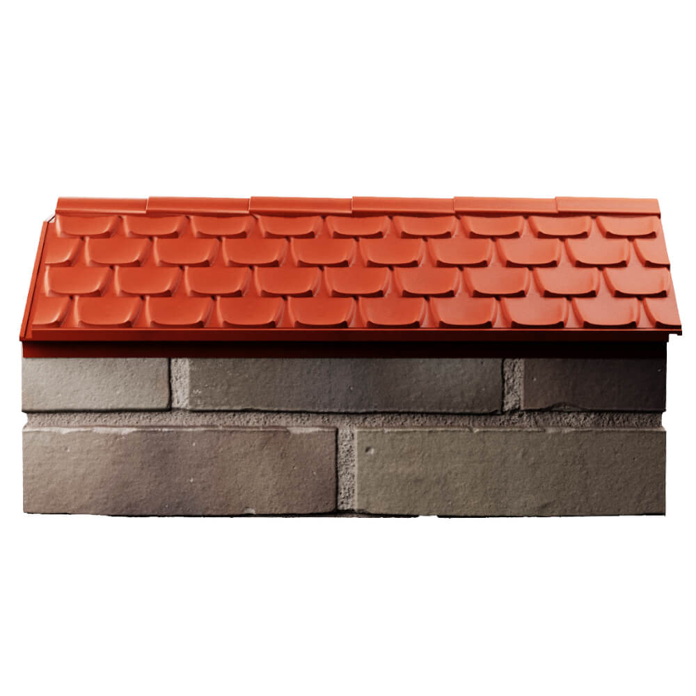 Парапет Zking Эльбрус Красный с посадкой на 1 кирпич (255мм) в Кургане фото